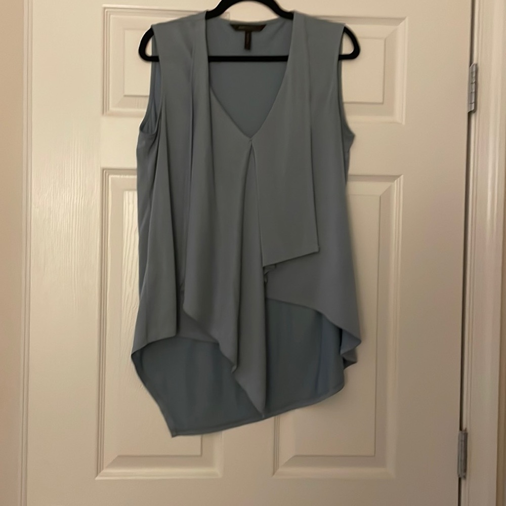 BCBGMAXAZRIA Blue Asymmetrical Tank size M